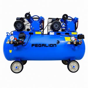Máy nén khí dây đai Pegalion 2 đầu nén, 2 moto TM-V-0.25/12.5x2-230L